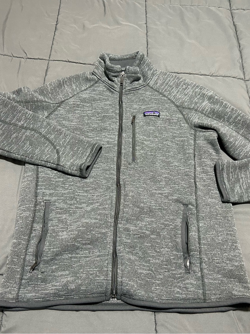 Patagonia Men's Better Sweater Heather Gray Full-Zip. Sz Large - Picture 8 of 9